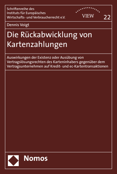 Cover des Buchs: Die Rückabwicklung von Kartenzahlungen