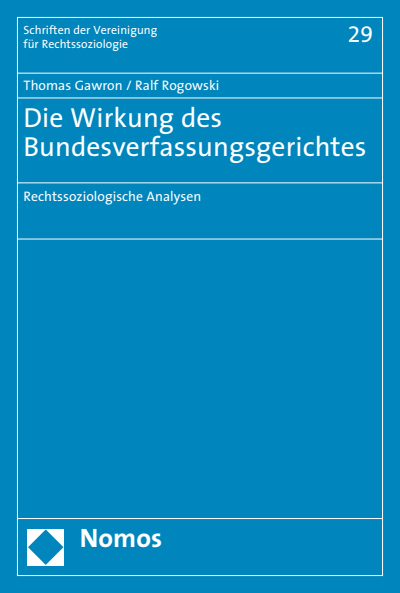 Cover of book: Die Wirkung des Bundesverfassungsgerichtes