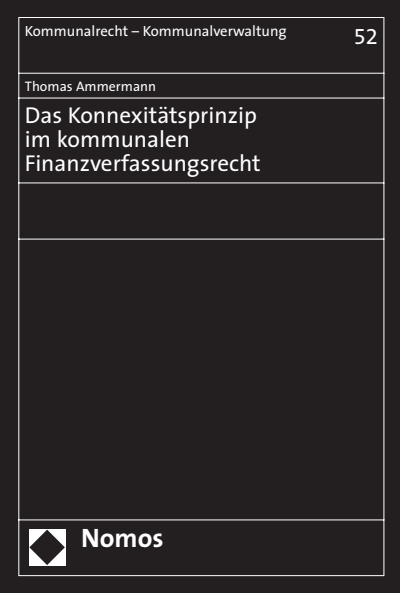 Cover des Buchs: Das Konnexitätsprinzip im kommunalen Finanzverfassungsrecht