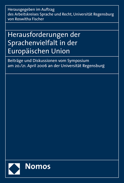 Cover des Buchs: Herausforderungen der Sprachenvielfalt in der Europäischen Union