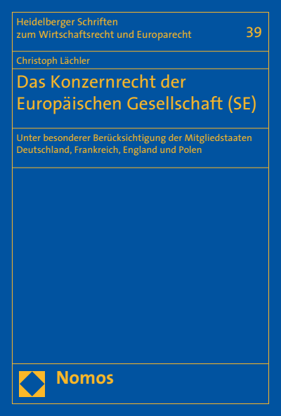 Cover des Buchs: Das Konzernrecht der Europäischen Gesellschaft (SE)
