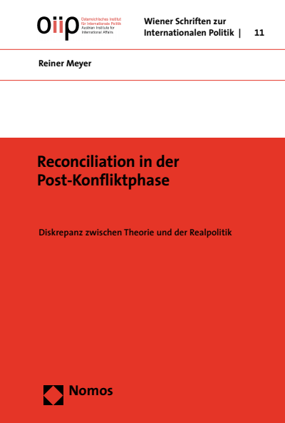 Cover des Buchs: Reconciliation in der Post-Konfliktphase