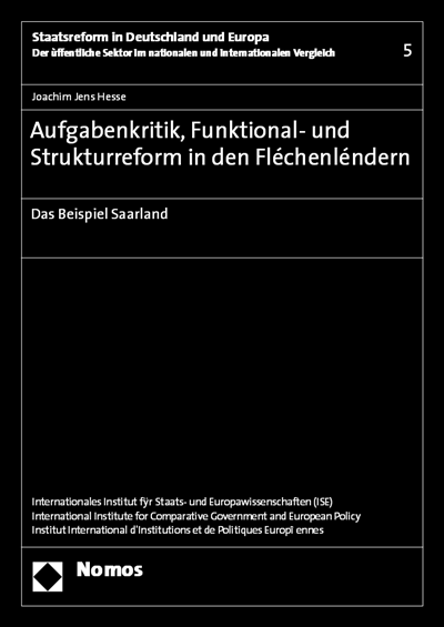 Cover of book: Aufgabenkritik, Funktional- und Strukturreform in den Flächenländern