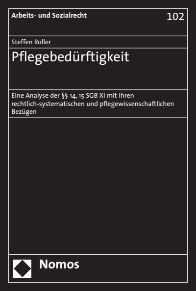Cover des Buchs: Pflegebedürftigkeit