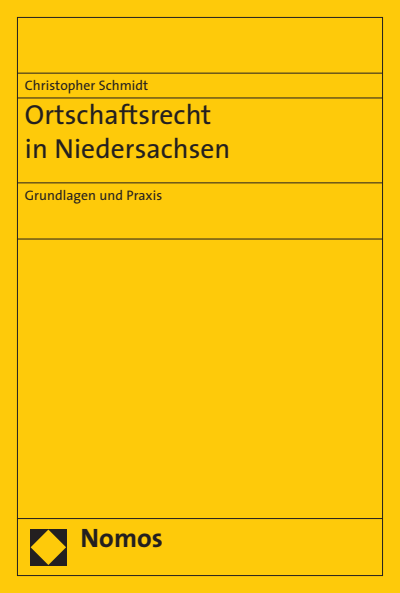 Cover des Buchs: Ortschaftsrecht in Niedersachsen