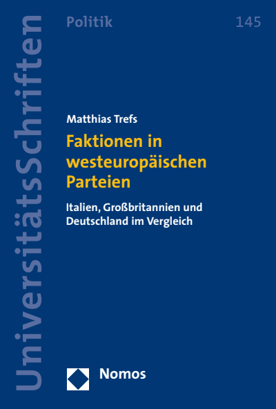 Cover des Buchs: Faktionen in westeuropäischen Parteien