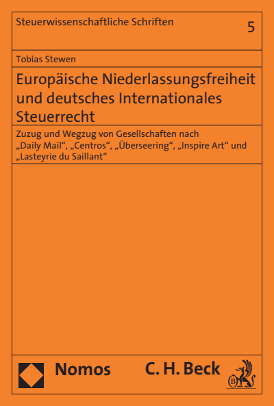 Cover of book: Europäische Niederlassungsfreiheit und deutsches internationales Steuerrecht
