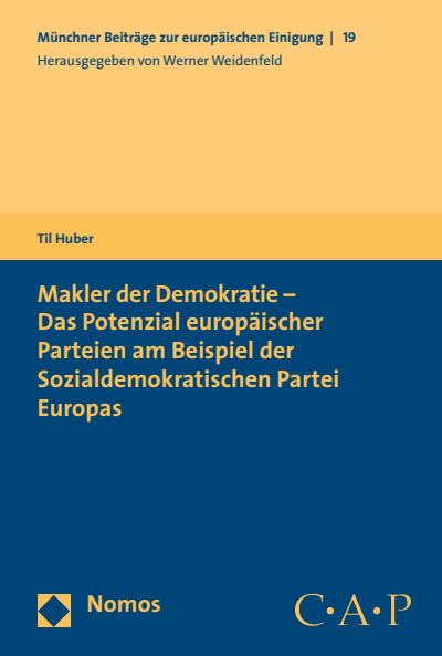 Cover des Buchs: Makler der Demokratie - Das Potenzial europäischer Parteien am Beispiel der Sozialdemokratischen Partei Europas