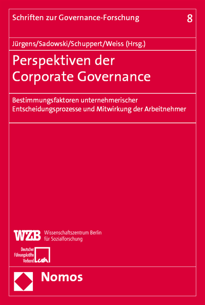 Cover of book: Perspektiven der Corporate Governance