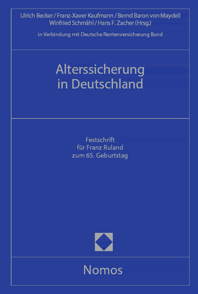 Cover des Buchs: Alterssicherung in Deutschland