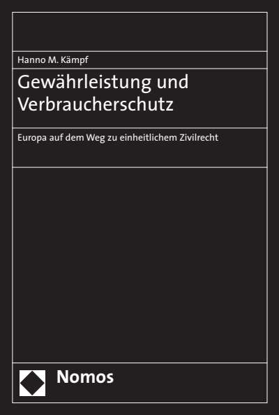 Cover of book: Gewährleistung und Verbraucherschutz