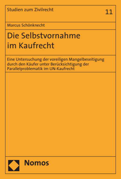 Cover des Buchs: Die Selbstvornahme im Kaufrecht