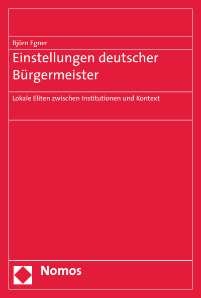 Cover of book: Einstellungen deutscher Bürgermeister