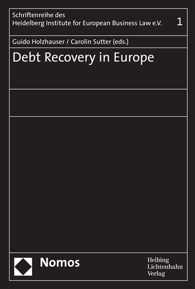 Cover of book: Debt Recovery in Europe