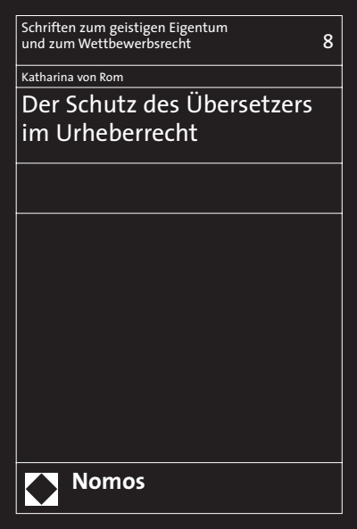 Cover des Buchs: Der Schutz des Übersetzers im Urheberrecht