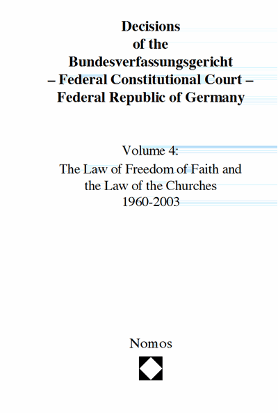 Cover of book: Decisions of the Bundesverfassungsgericht - Federal Constitutional Court - Federal Republic of Germa
