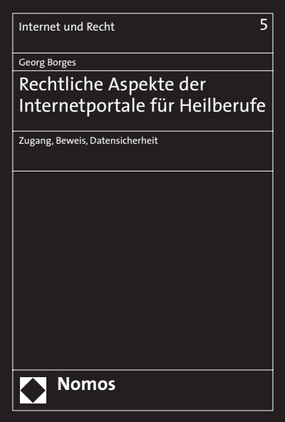 Cover des Buchs: Rechtliche Aspekte der Internetportale für Heilberufe
