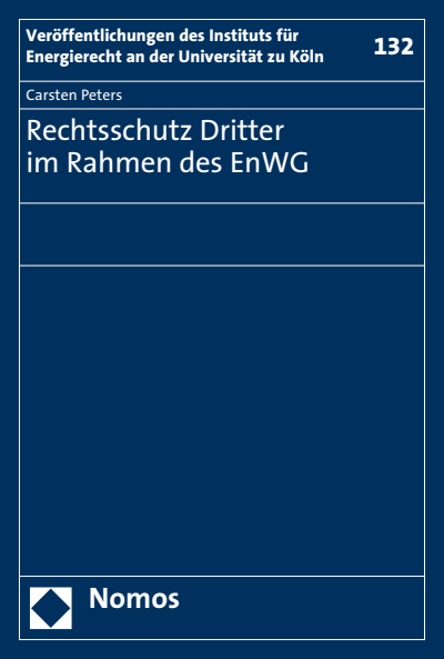 Cover of book: Rechtsschutz Dritter im Rahmen des EnWG