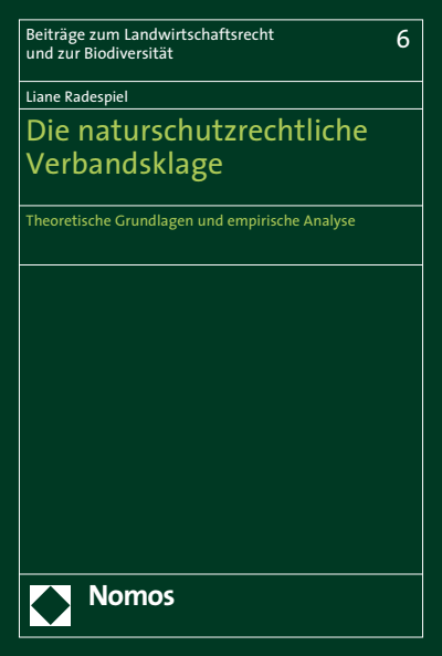 Cover des Buchs: Die naturschutzrechtliche Verbandsklage