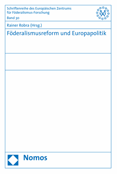 Cover des Buchs: Föderalismusreform und Europapolitik
