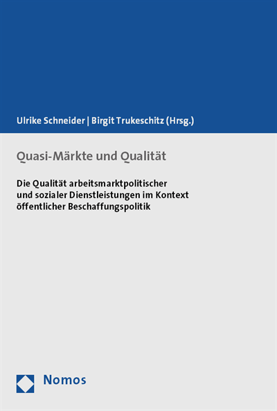 Cover des Buchs: Quasi-Märkte und Qualität