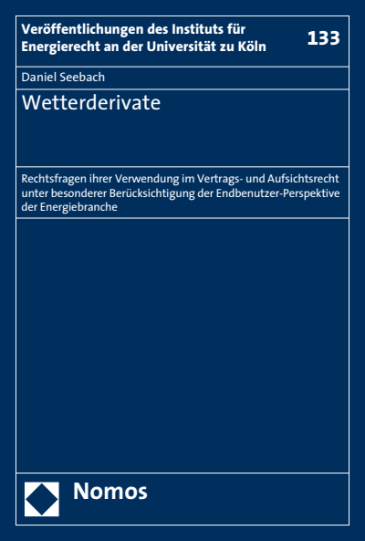 Cover of book: Wetterderivate
