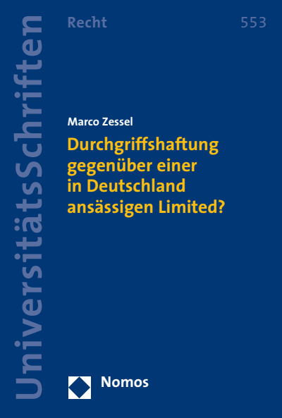 Cover des Buchs: Durchgriffshaftung gegenüber einer in Deutschland ansässigen Limited?