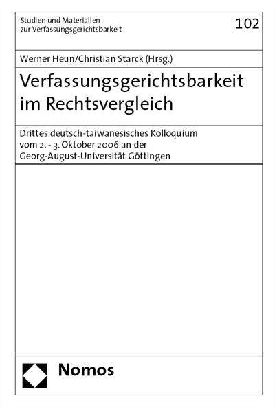 Cover of book: Verfassungsgerichtsbarkeit im Rechtsvergleich