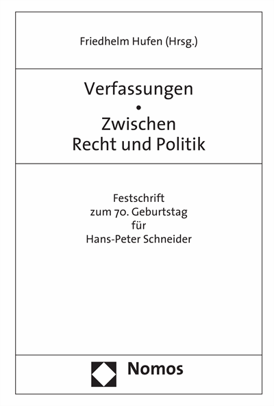 Cover of book: Verfassungen - Zwischen Recht und Politik