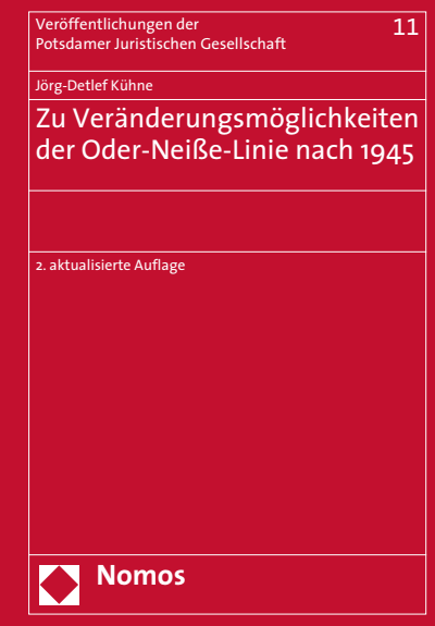Cover des Buchs: Zu Veränderungsmöglichkeiten der Oder-Neiße-Linie nach 1945