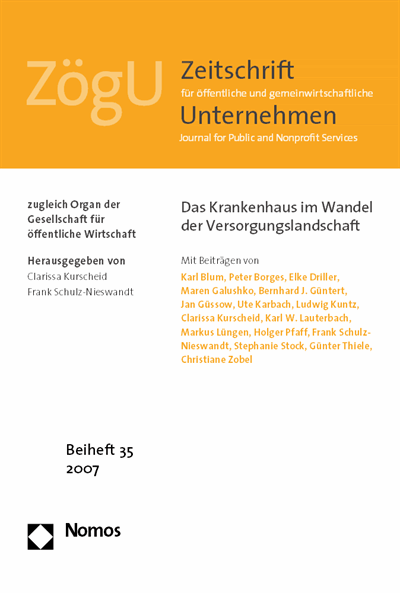 Cover of book: Das Krankenhaus im Wandel der Versorgungslandschaft