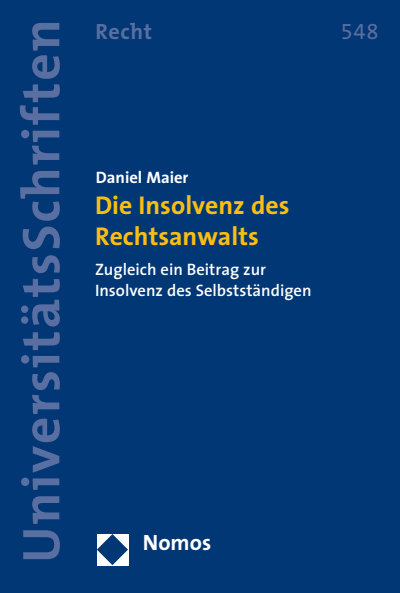 Cover des Buchs: Die Insolvenz des Rechtsanwalts