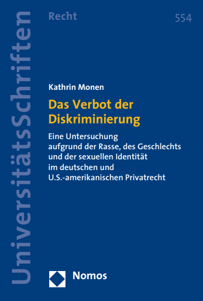 Cover des Buchs: Das Verbot der Diskriminierung