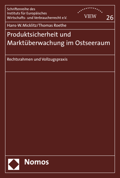 Cover des Buchs: Produktsicherheit und Marktüberwachung im Ostseeraum