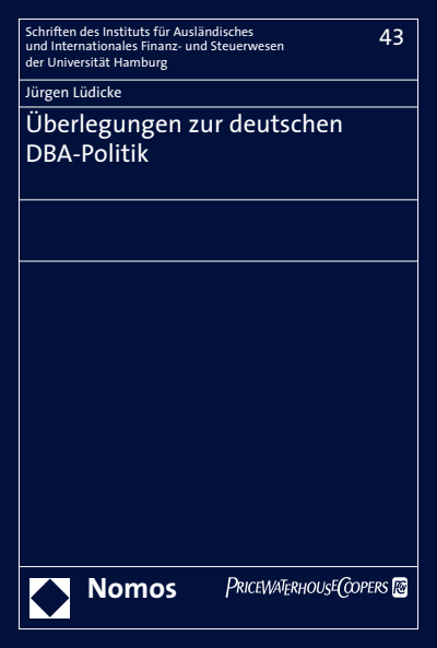 Cover of book: Überlegungen zur deutschen DBA-Politik