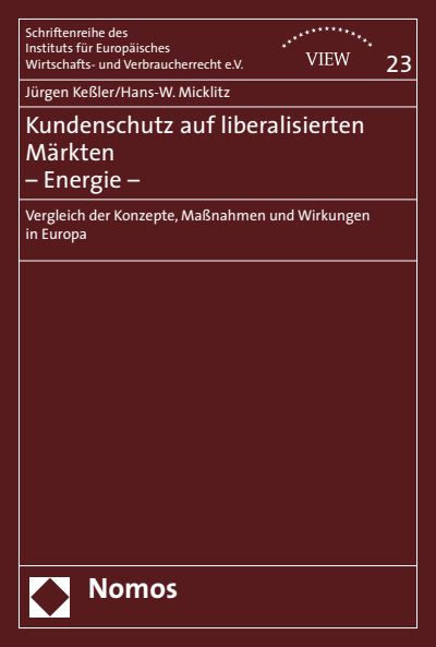 Cover of book: Kundenschutz auf liberalisierten Märkten - Energie -
