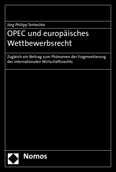 Cover of book: OPEC und europäisches Wettbewerbsrecht