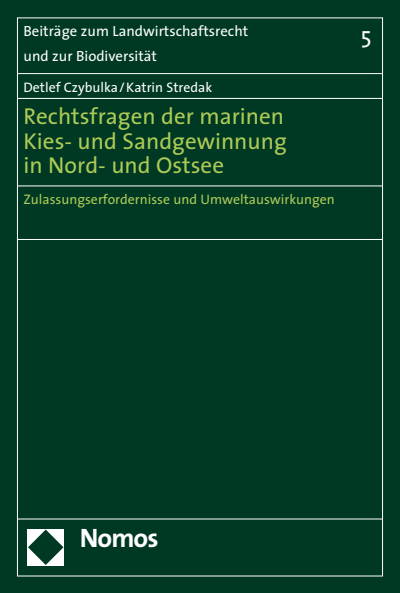 Cover des Buchs: Rechtsfragen der marinen Kies- und Sandgewinnung in Nord- und Ostsee