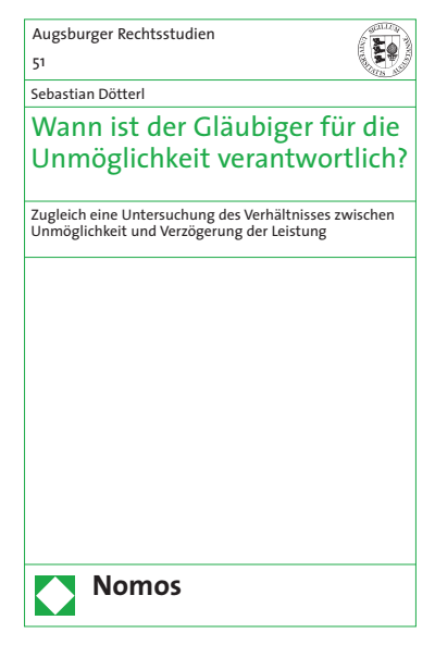 Cover of book: Wann ist der Gläubiger für die Unmöglichkeit verantwortlich?