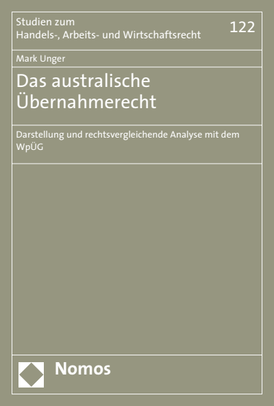 Cover of book: Das australische Übernahmerecht