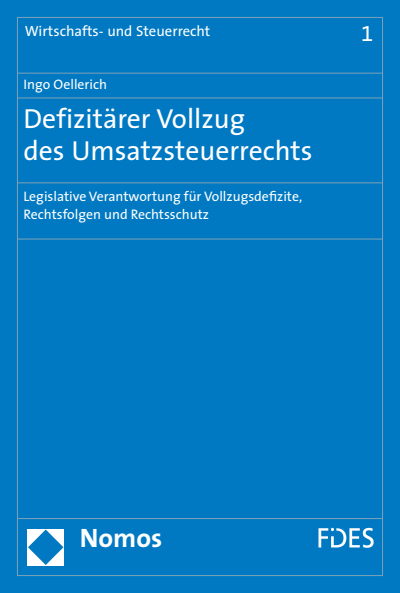 Cover des Buchs: Defizitärer Vollzug des Umsatzsteuerrechts