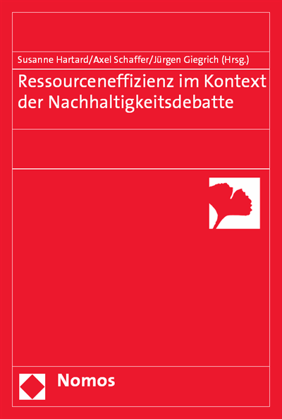 Cover des Buchs: Ressourceneffizienz im Kontext der Nachhaltigkeitsdebatte