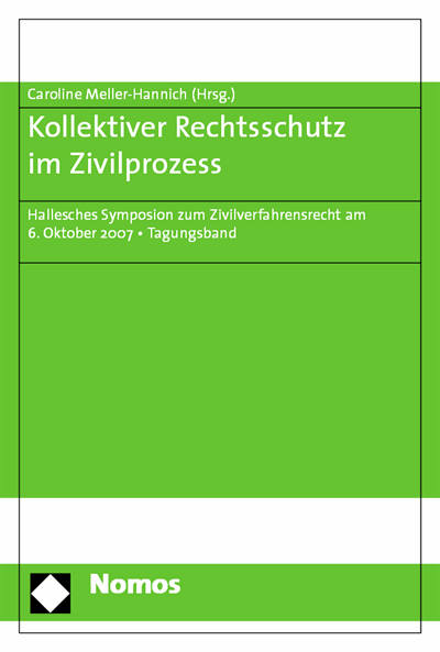 Cover des Buchs: Kollektiver Rechtsschutz im Zivilprozess