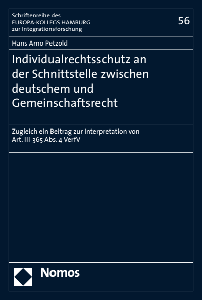 Cover des Buchs: Individualrechtsschutz an der Schnittstelle zwischen deutschem und Gemeinschaftsrecht