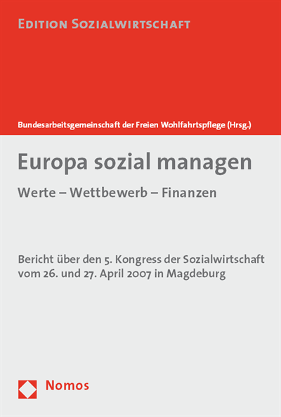 Cover of book: Europa sozial managen
