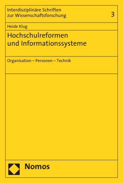 Cover of book: Hochschulreformen und Informationssysteme