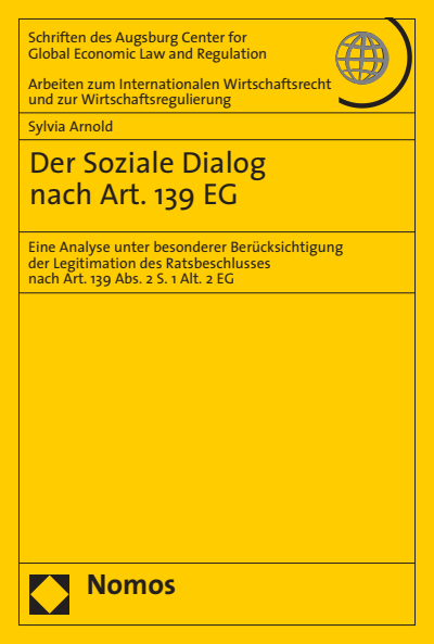 Cover of book: Der Soziale Dialog nach Art. 139 EG