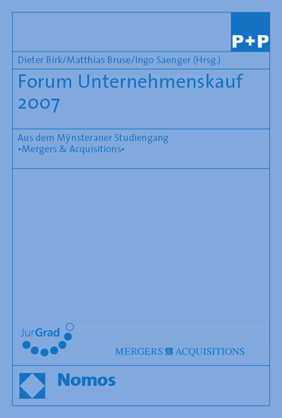 Cover of book: Forum Unternehmenskauf 2007