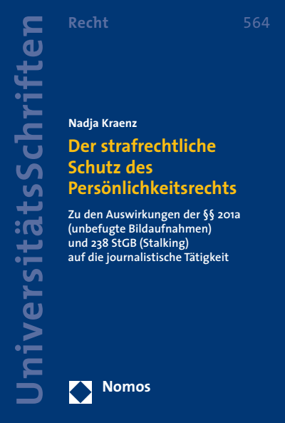 Cover des Buchs: Der strafrechtliche Schutz des Persönlichkeitsrechts