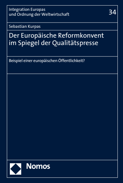 Cover of book: Der Europäische Reformkonvent im Spiegel der Qualitätspresse